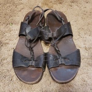 Merrell brown leather sandals size 10